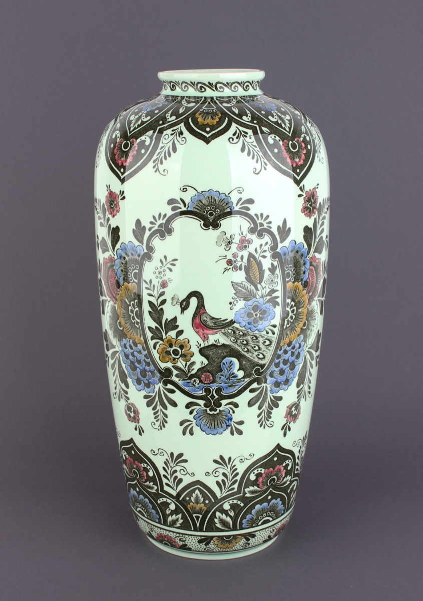 Villeroy & Boch Paon große Keramik Vase mit Pfau Höhe 36,5 cm eBay